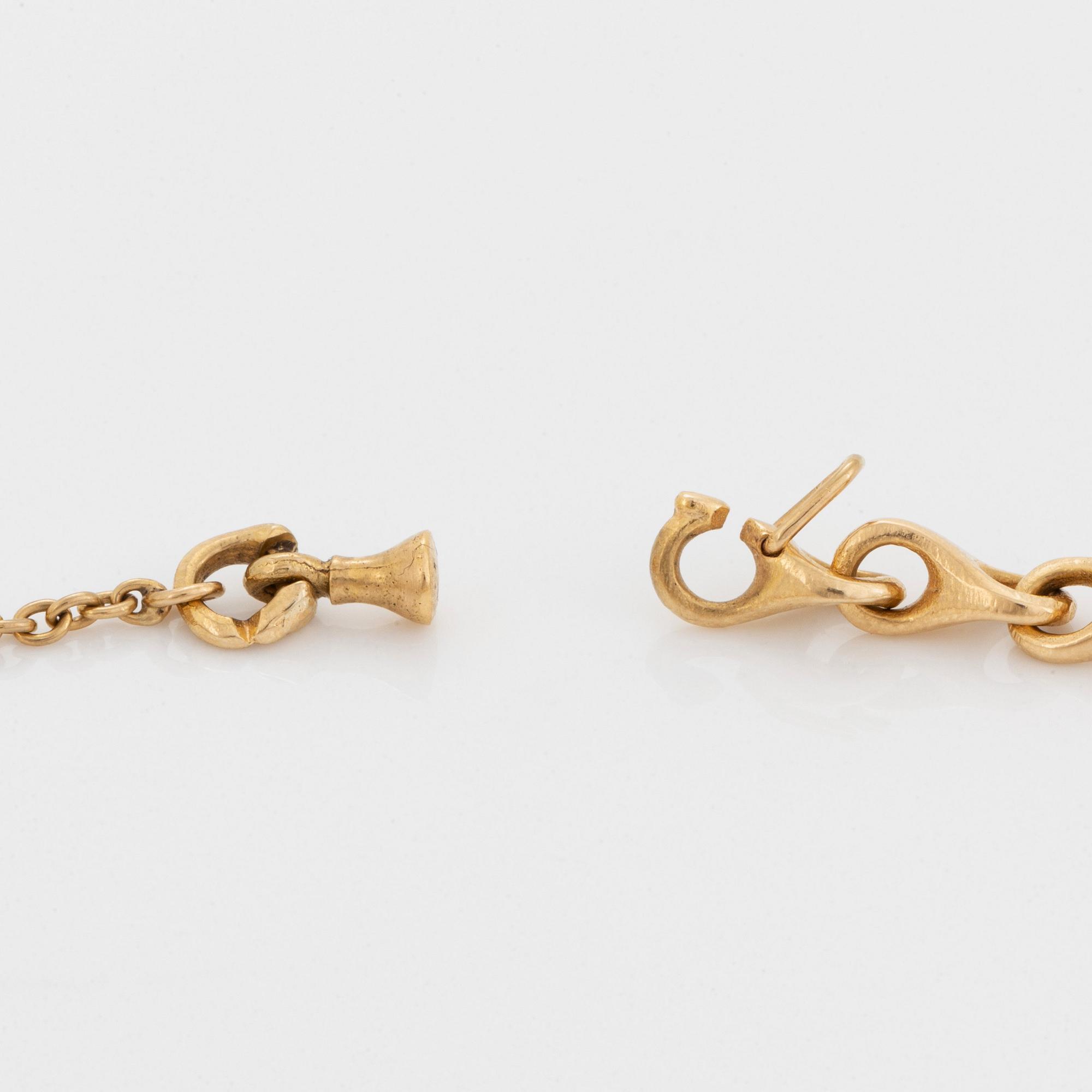 Ole Lynggaard collier med lås 18K guld.