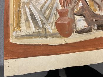 MASSIMO CAMPIGLI, blandteknik på papper, bär senare påförd signatur (okänd).