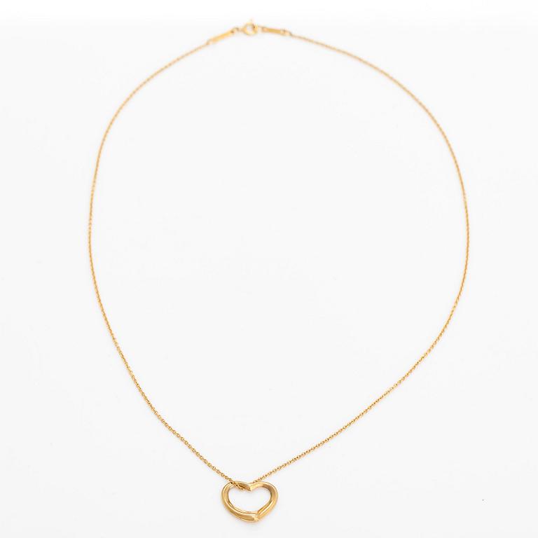 Tiffany & Co, Elsa Peretti, an 18K gold 'Open Heart' necklace.