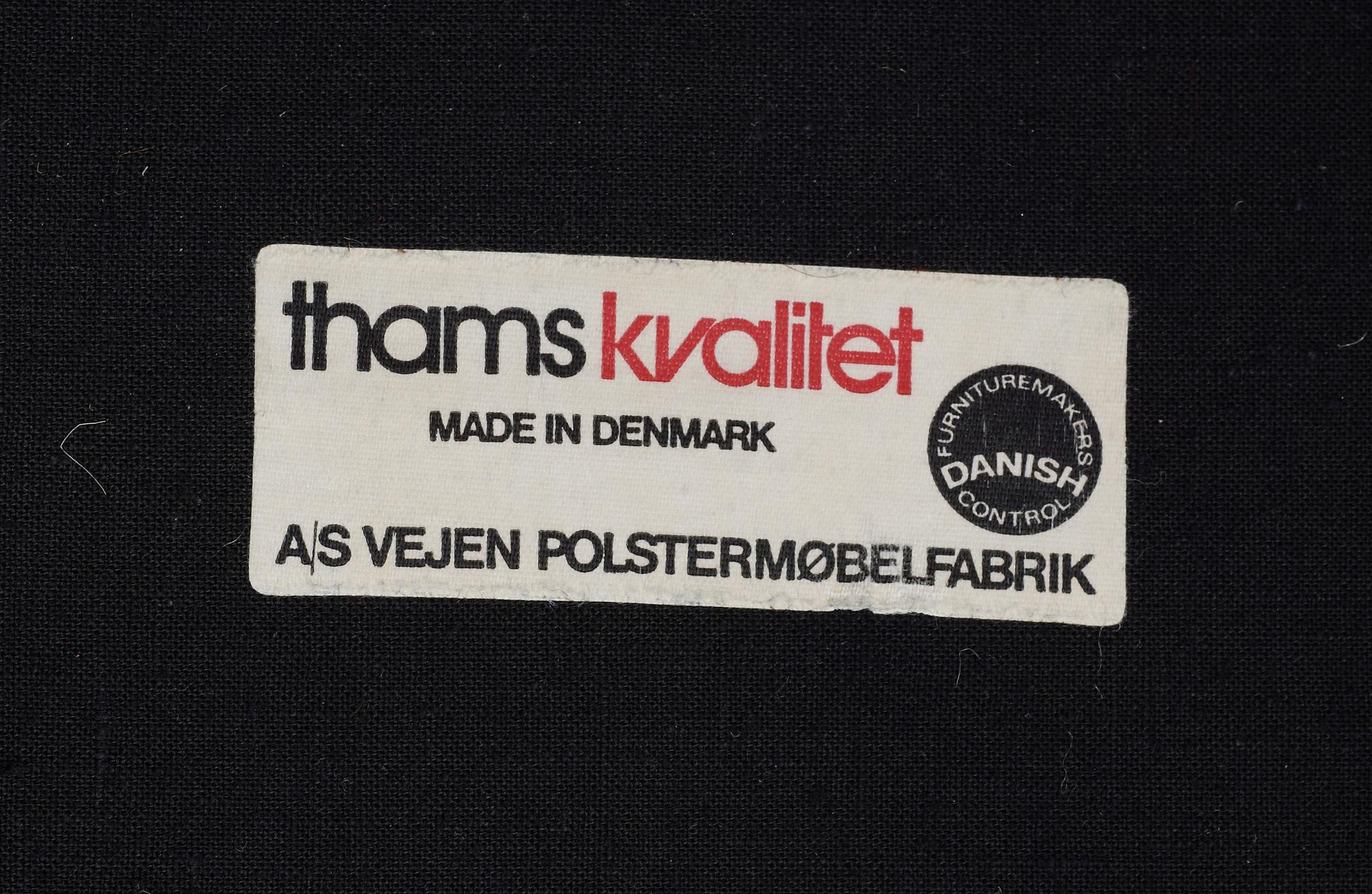 FÅTÖLJER, 2 st, Thams kvalitet, Danmark, 1960-tal.