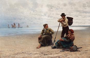 56. August Hagborg, Conversation by the sea.