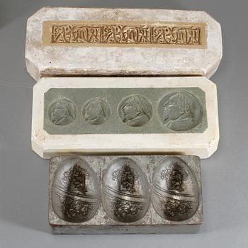 MARSIPAN-/CHOKLADFORMAR, 4 st, 1900-talets början.
