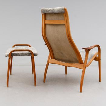 FÅTÖLJ MED FOTPALL "Lamino", Yngve Ekström, Swedese, 1900-talets andra hälft.