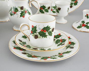 An English christmas china set of 55 pcs, 'Noel' by Royal Grafton, second half of the 20th century.