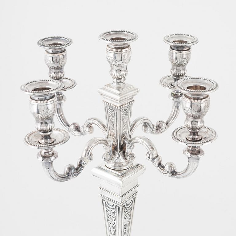 Kandelabrar, ett par, sterling silver, Polar Art, Stockholm (verksam 1980-2009).