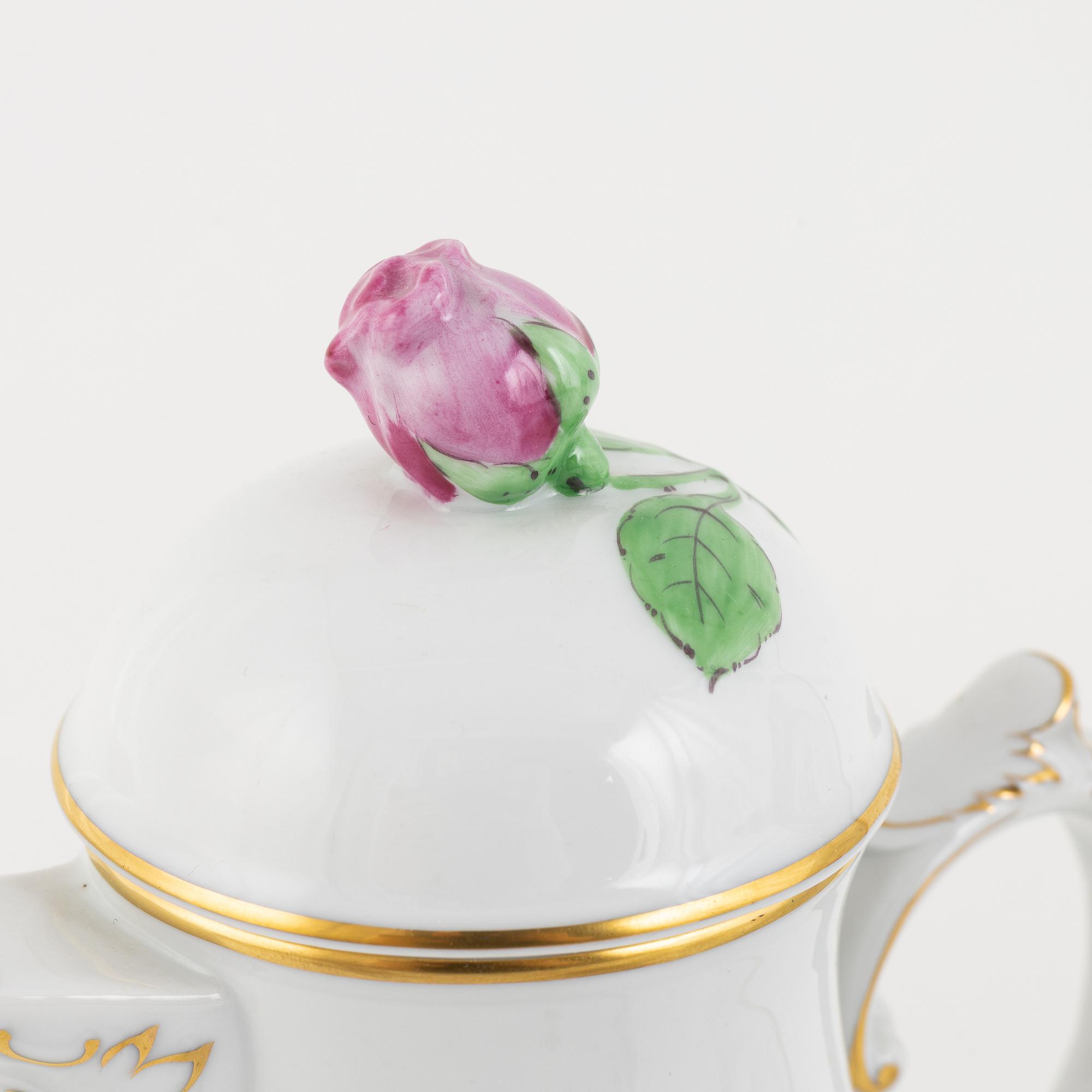 A 10 piece coffee porcelain service, Meissen and Fürstenberg, Germany.