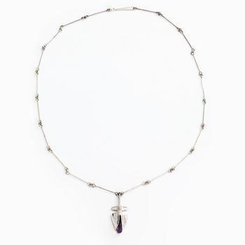Björn Weckström, a sterling silver and acrylic nacklace 'Iguana' for Lapponia 1974.