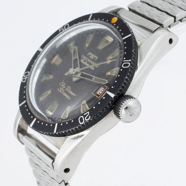 TECHNOS, Sky Diver, wrist watch, 37,5 mm.