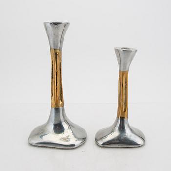 David Marshall, a bowl and two candle sticks.