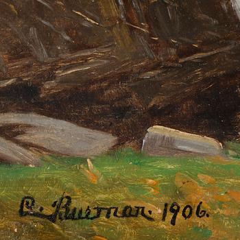 CONNY BURMAN, olja på duk, signerad och daterad 1906.