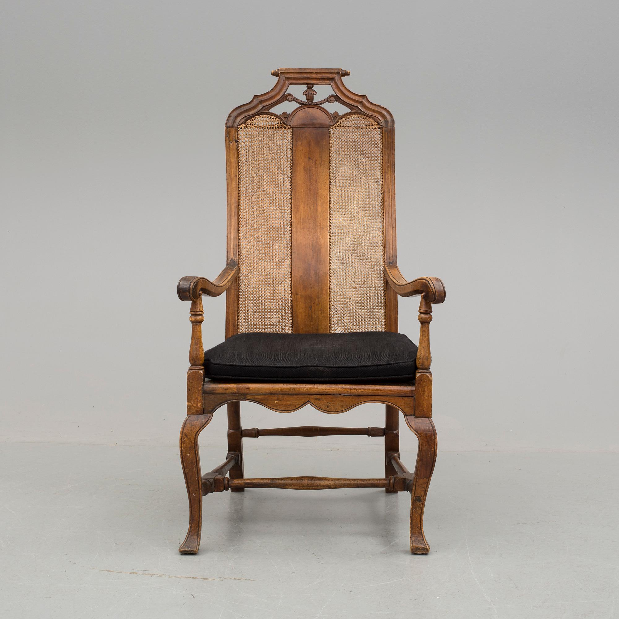 KARMSTOL, senbarockstil, 1800-tal.