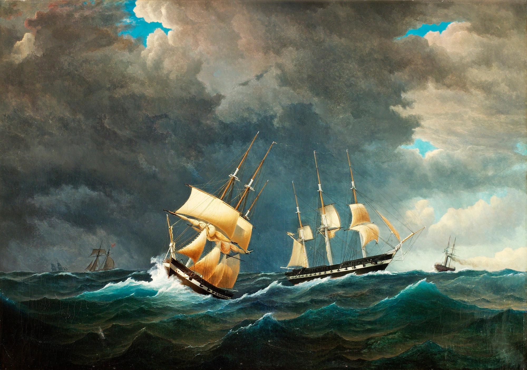 OKÄND KONSTNÄR, olja på duk, 1800-tal.