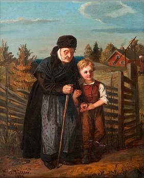 170. Alexandra Frosterus-Såltin, A BOY AND HIS GRANDMOTHER.