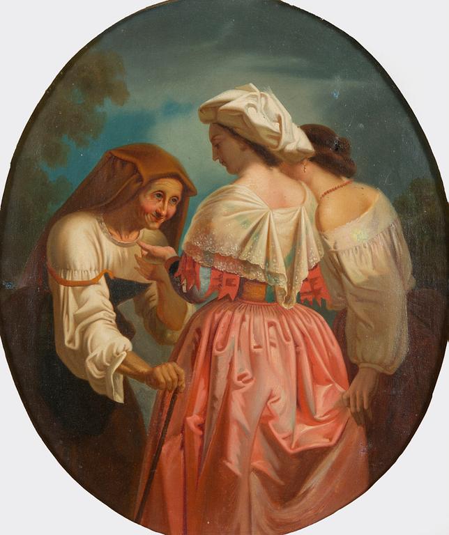 Carel Max Gerlach Quaedvlieg, after, Maidens with Beggar.