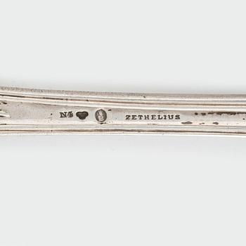 A Swedish Silver Serving Spoon, mark of Adolf Zethelius, Stockholm 1843.