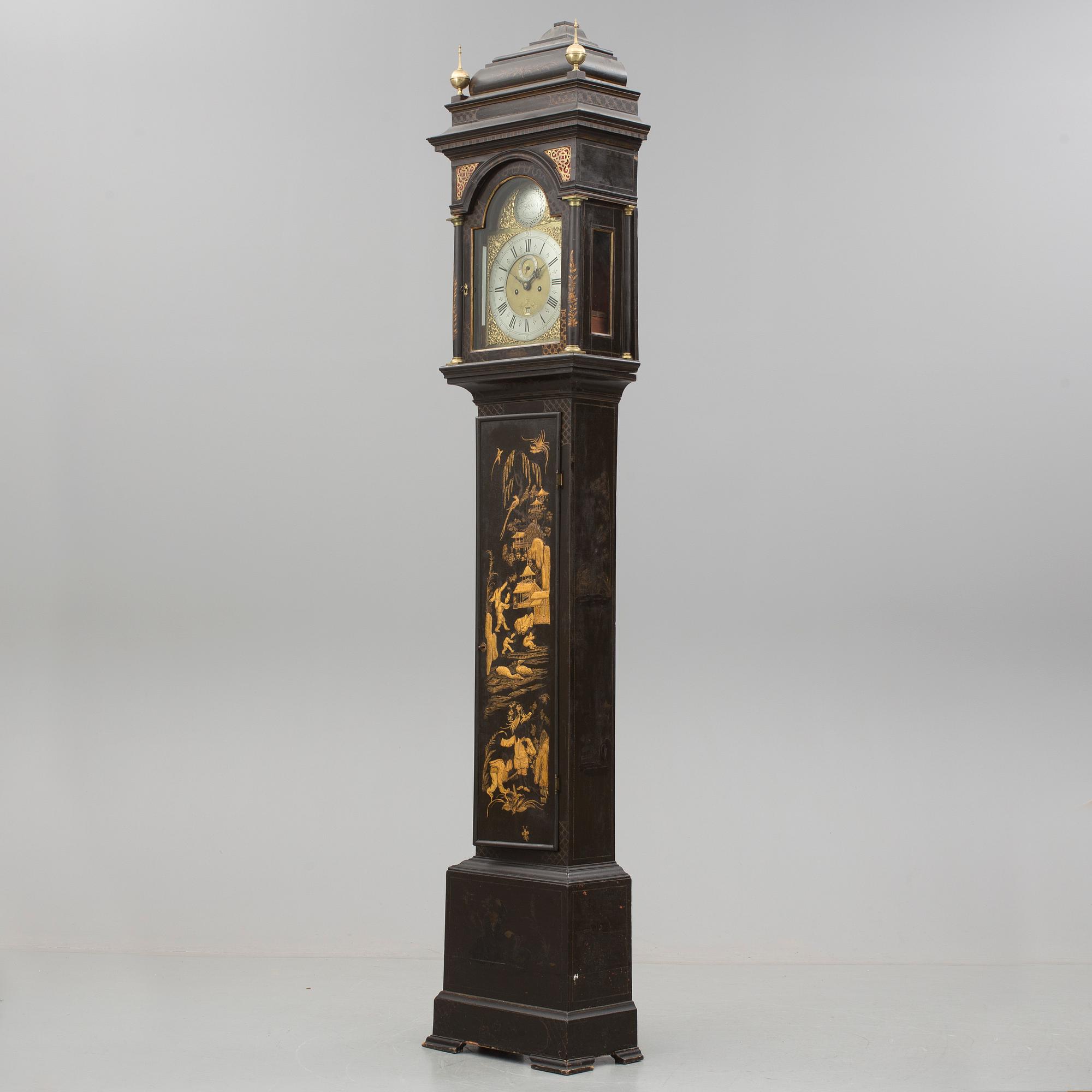 GOLVUR, pendel samt 2 lod, John Tolson, London, 1800-tal.