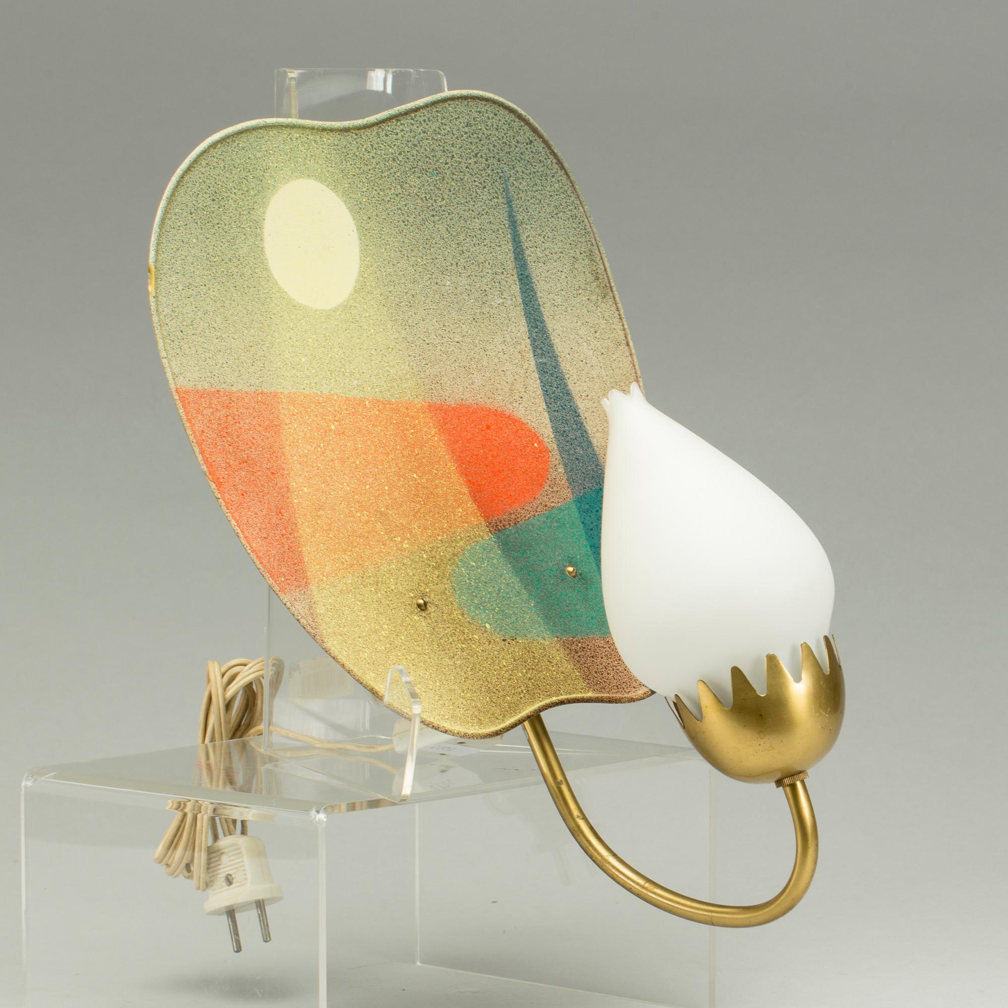 VÄGGLAMPA, Ateljé Lyktan, Åhus, 1950-tal.