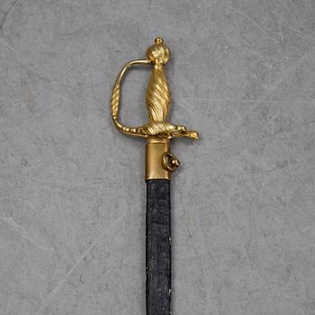 A composite smallsword with scabbard, 19th Century.
