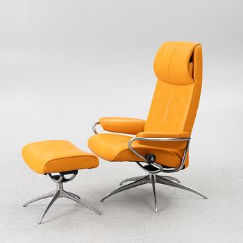 Armchair with footstool, "London", Stressless, Norway.