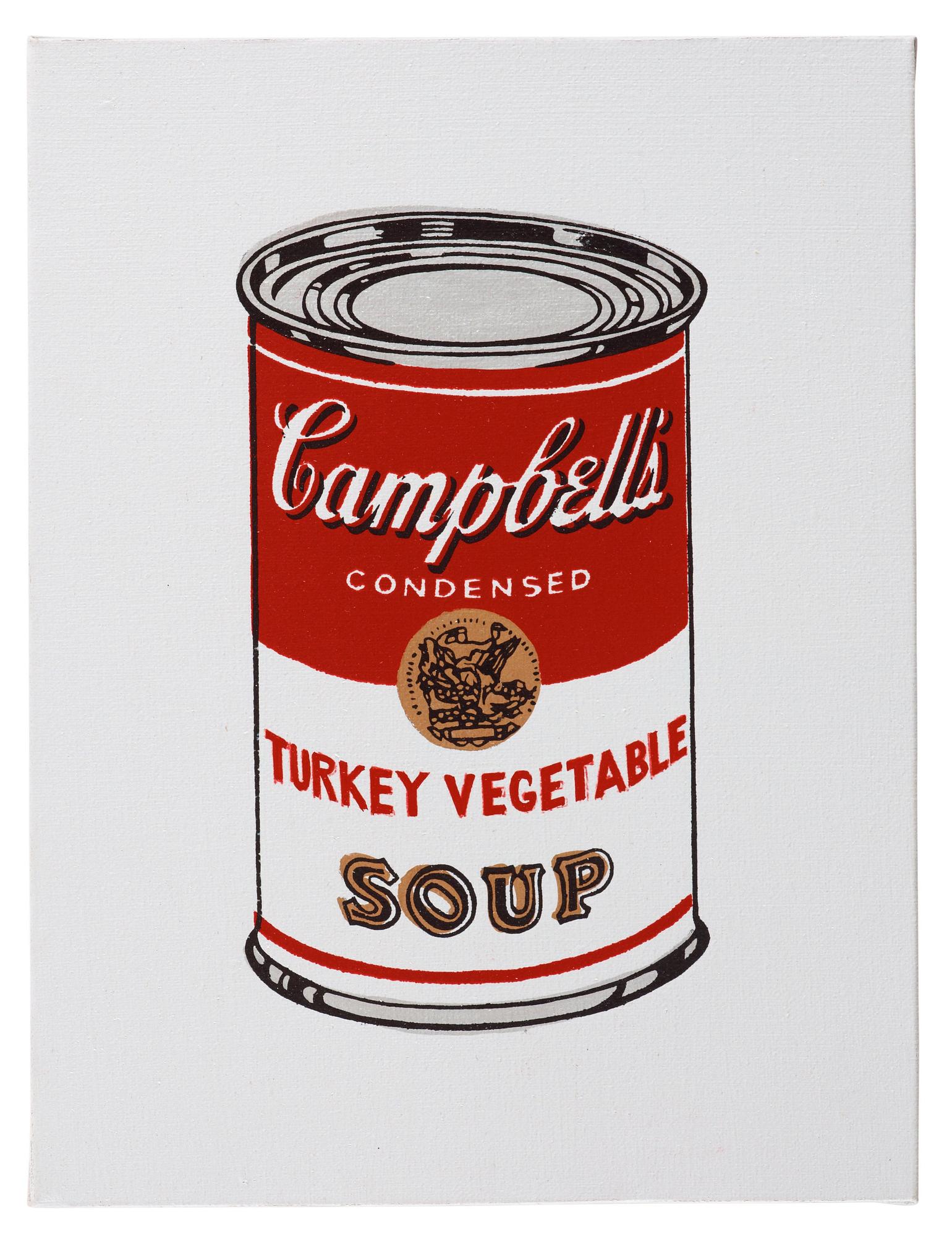 Richard H. Pettibone, "Andy Warhol, '32 Cans of Campbell's Soup', 1962".