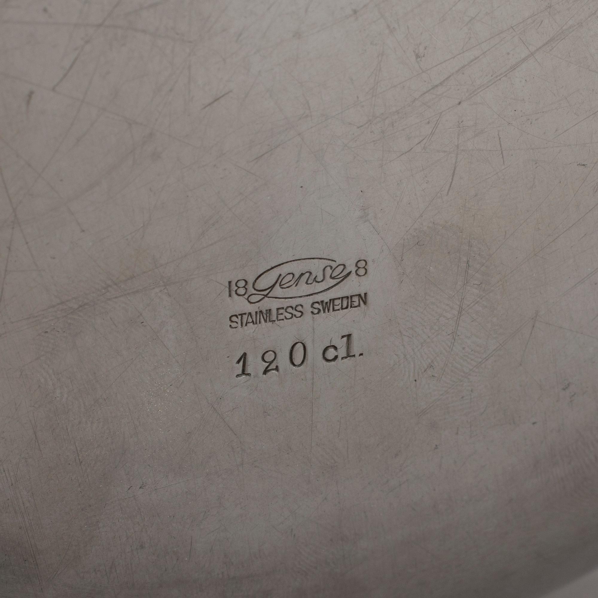 FOLKE ARSTRÖM, bestick, 75 delar, karott samt uppläggningsfat,  rostfritt stål, "Thebe", Gense, 1900-talets mitt.