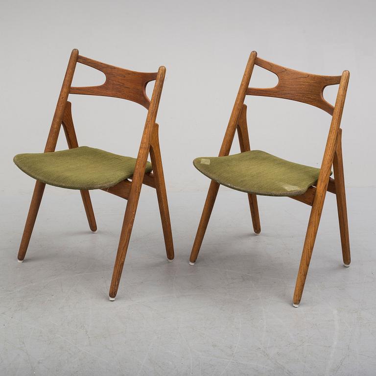 Five model CH-29 chairs by Hans J Wegner,Denmark, mid 20th century.