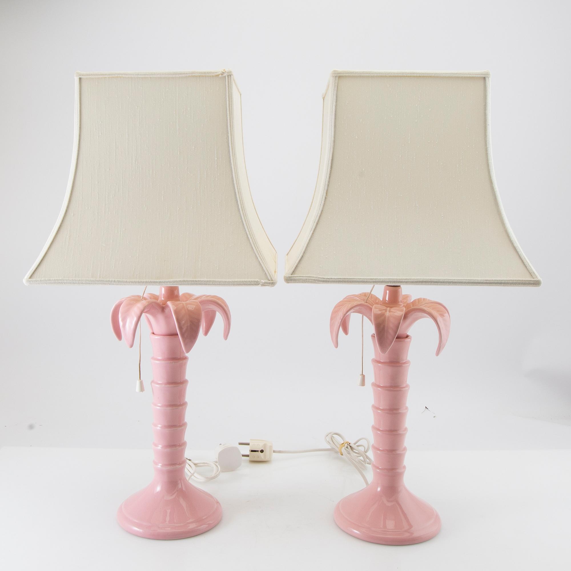 Table lamps, a pair, late 20th century.