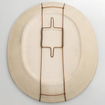 Birger Kaipiainen, dekorationsfat, stengods, signerat Kaipiainen Arabia Finland.