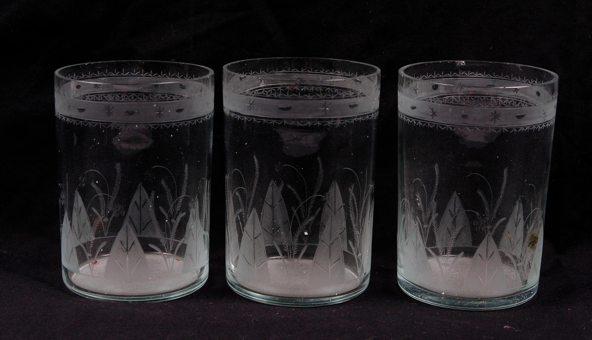 SELTERGLAS, 3 st, 1800-tal.