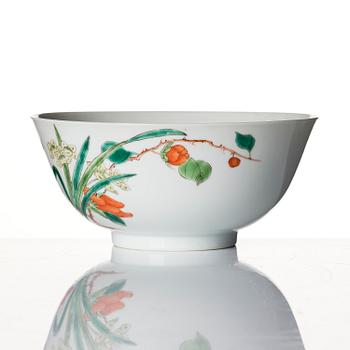 An enamelled bowl, Qing dynasty with Guangxu mark and of the period (1875-1908).