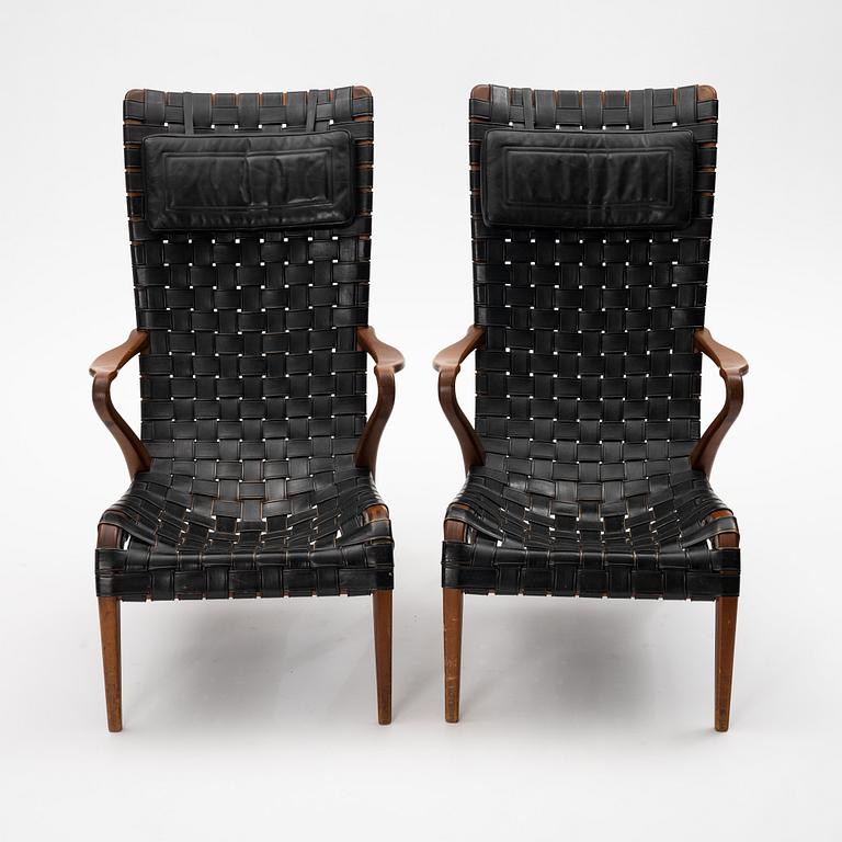 Axel Larsson, karmstolar, 1 par, Svenska Möbelfabrikerna Bodafors, 1940-tal.