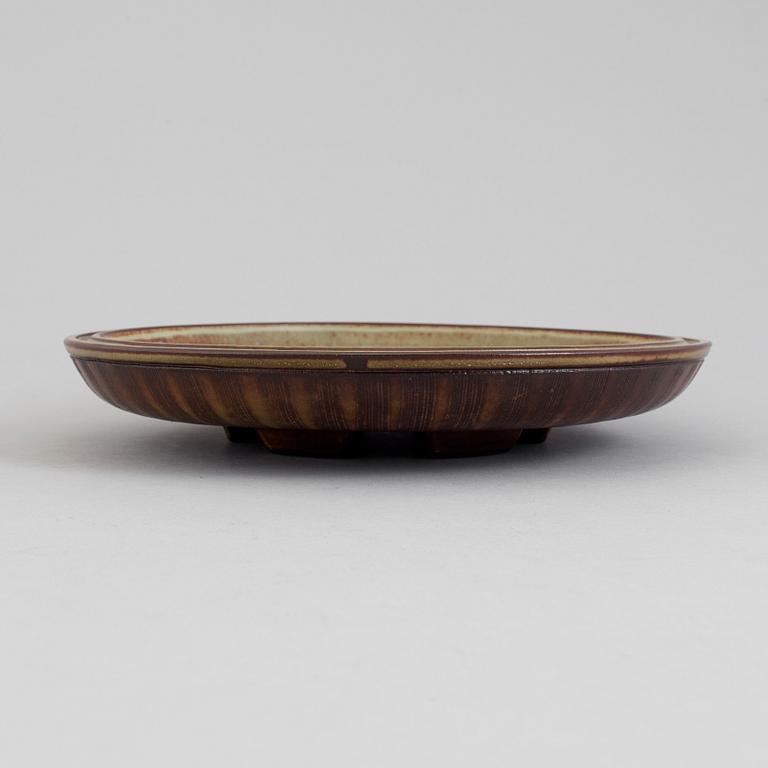 WILHELM KÅGE, a 'Farsta' stoneware dish from Gustavsberg studio.