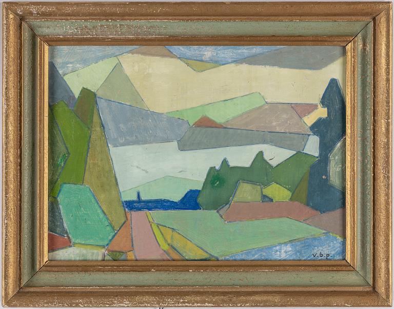 VILHELM BJERKE-PETERSEN, oil on panel, signed v.b.p.