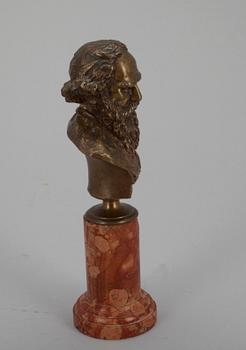 SKULPTUR, brons samt natursten, 1900-tal.