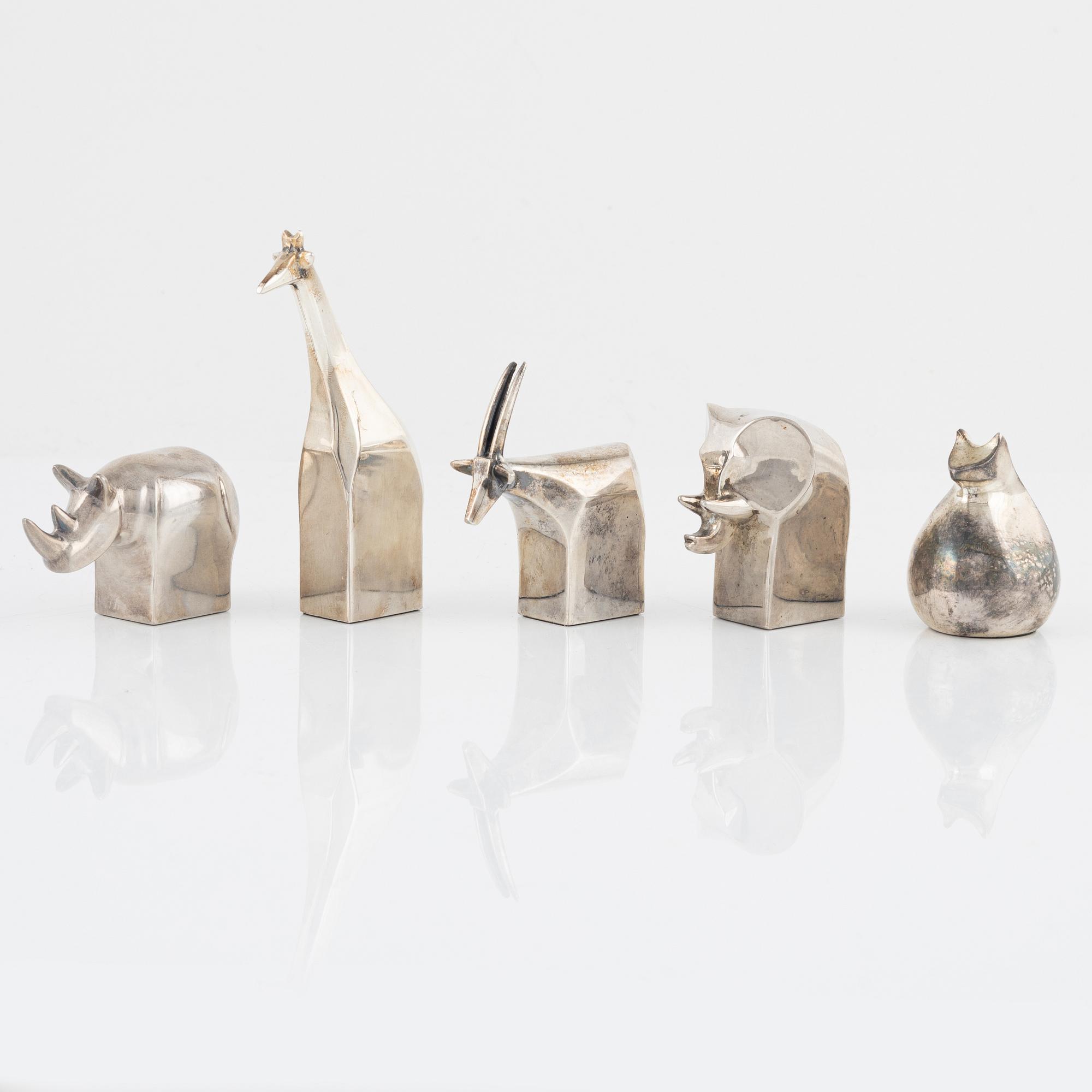 Figuriner, 5 st, bl.a. Gunnar Cyrén, Dansk Designs, Japan.