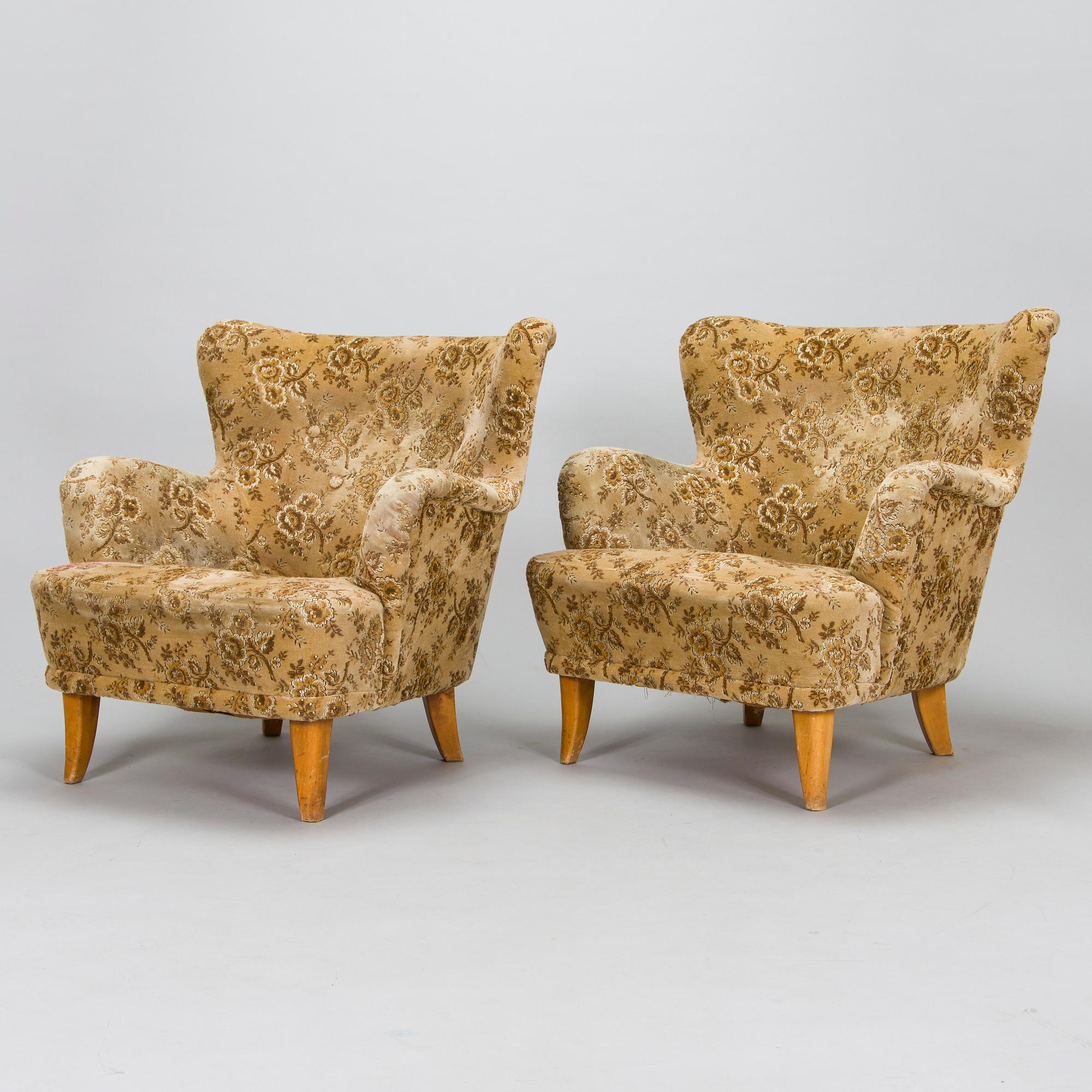 Ilmari Lappalainen, fåtöljer, ett par "Laila" Asko 1950-tal.