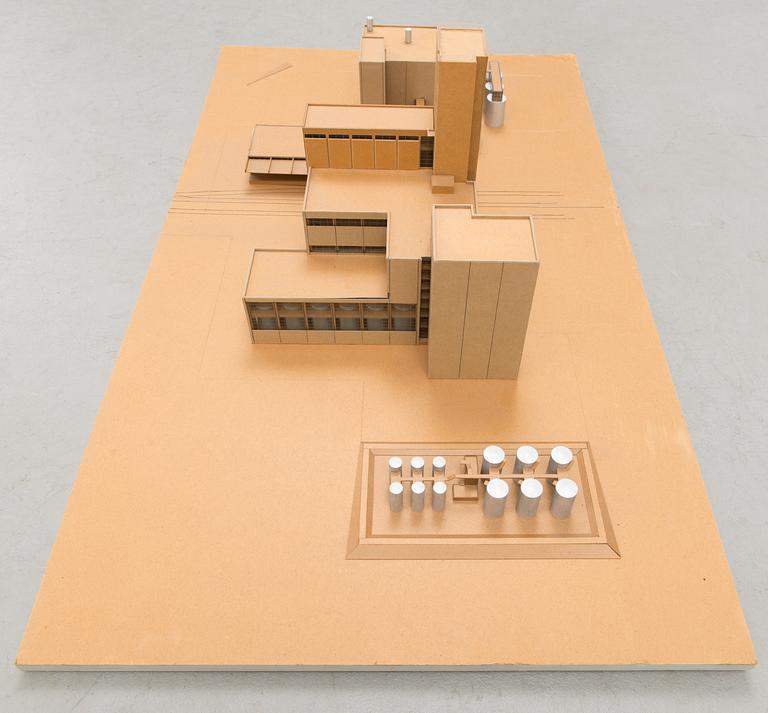 A 1972 architectural model of Alko factories in Koskenkorva, Finland.