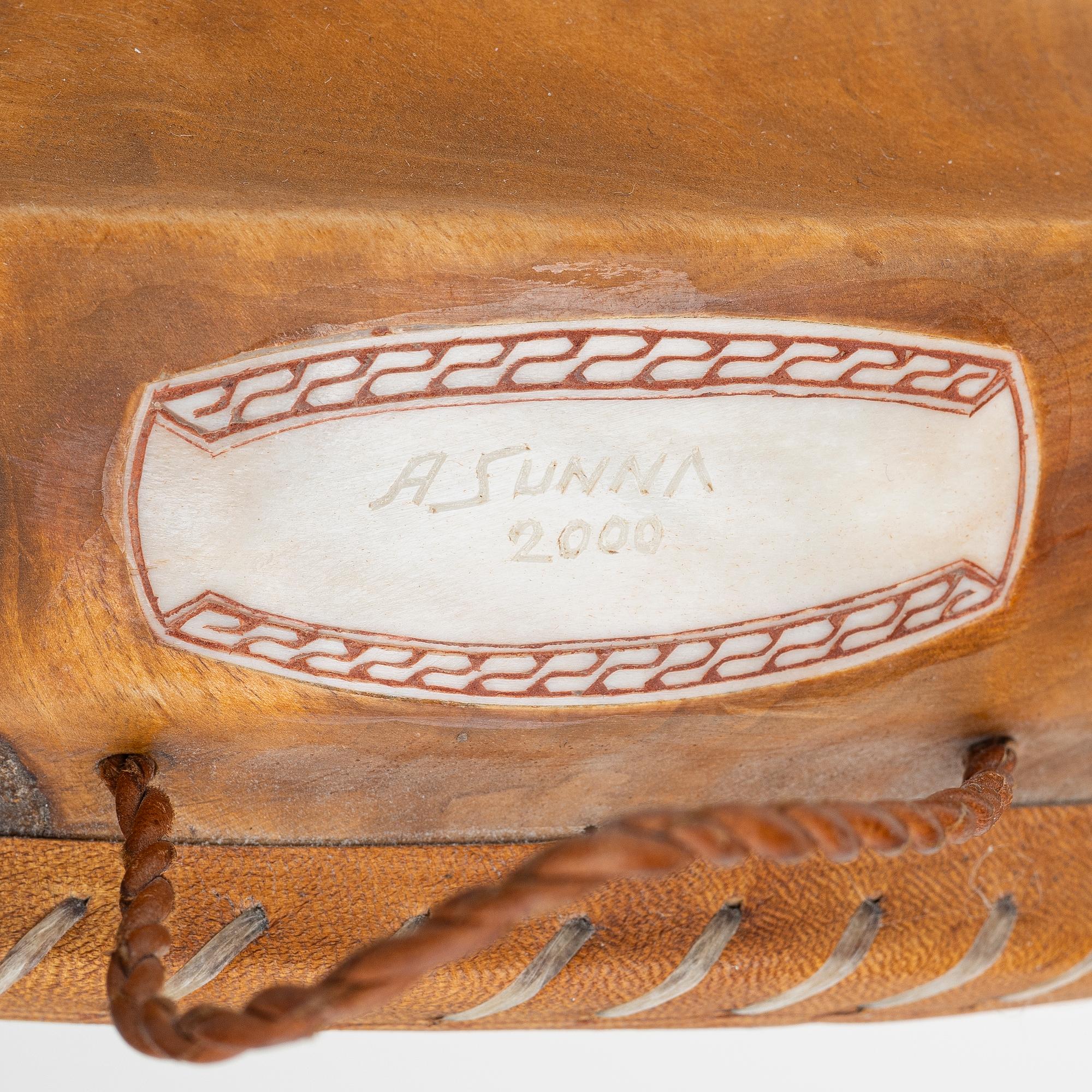 Anders Sunna, Drum, Goavddis, signed and dated year 2000.