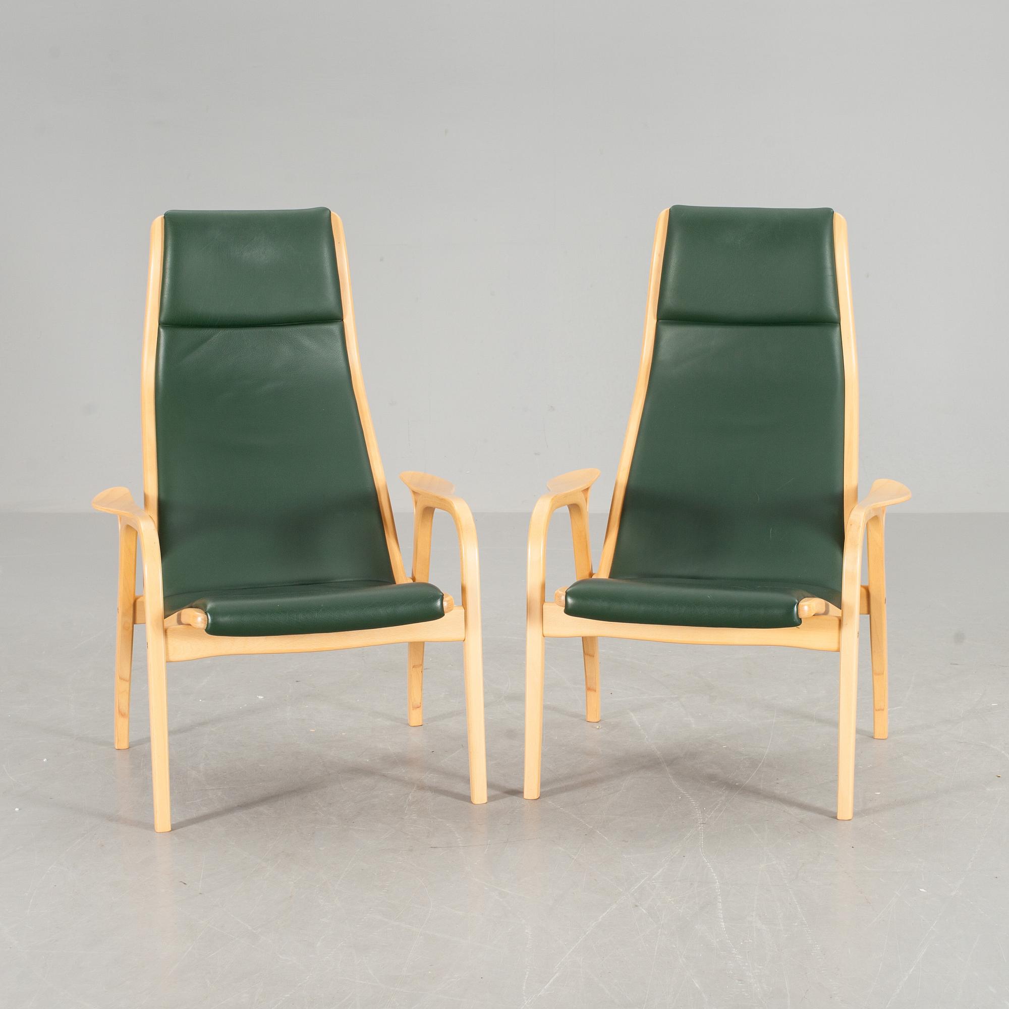 FÅTÖLJER, ett par, "Lamino", Yngve Ekström, Swedese.