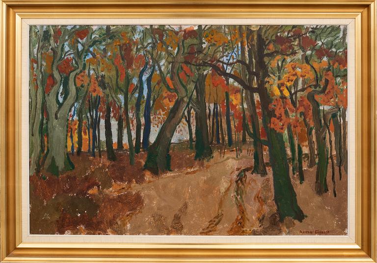 Martin Emond, Forest in autumn attire.