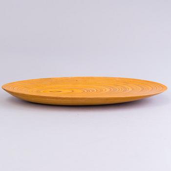 TAPIO WIRKKALA, A plywood dish signed TW.