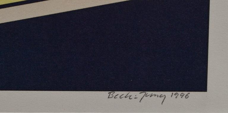 BECK & JUNG (HOLGER BÄCKSTRÖM & BO LJUNGBERG). Computerlaserprint, signerad och daterad 1996.