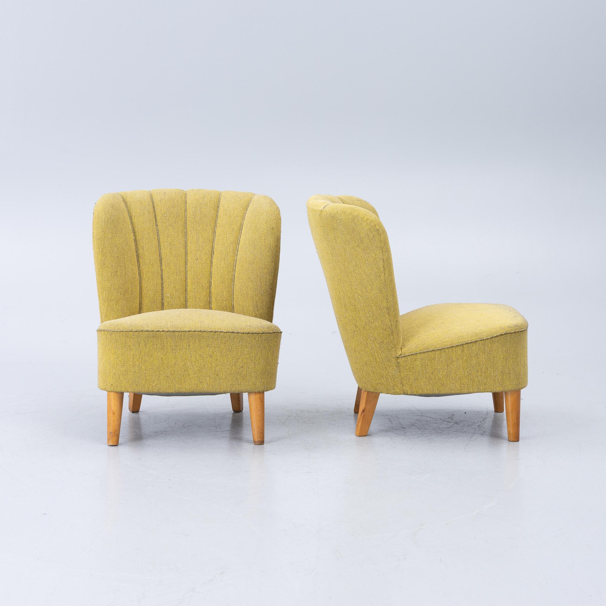 Nojatuolit, ruotsalainen modernismi, 1900-luvun puoliväli.