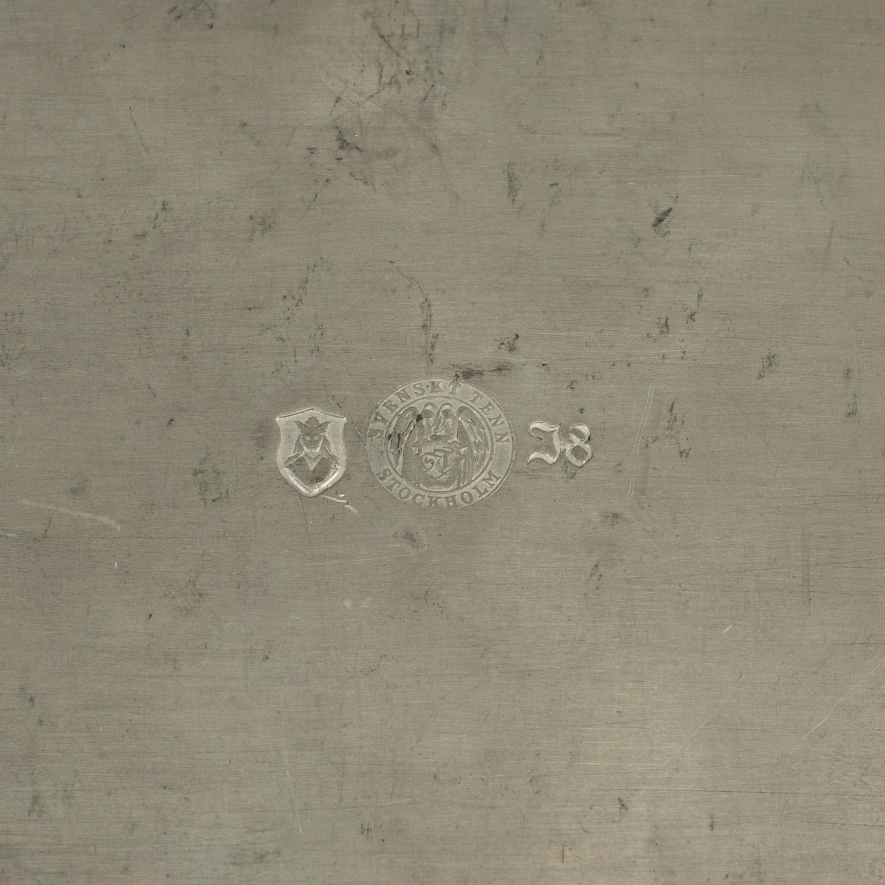 NILS FOUGSTEDT, atributed to, a pewter box, Svenskt Tenn, Stockholm 1935.