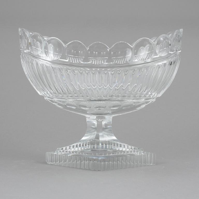 UPPSATSSKÅL, glas, sannolikt England/Irland, omkr år 1900.