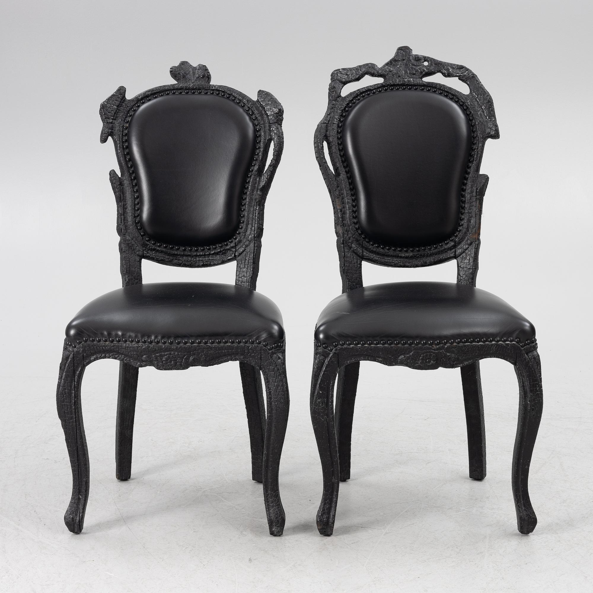 Maarten Baas, 2 st, "Smoke Chair", Moooi.