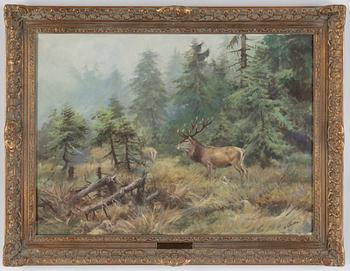 FRITZ LAUBE, oil on canvas, signed.