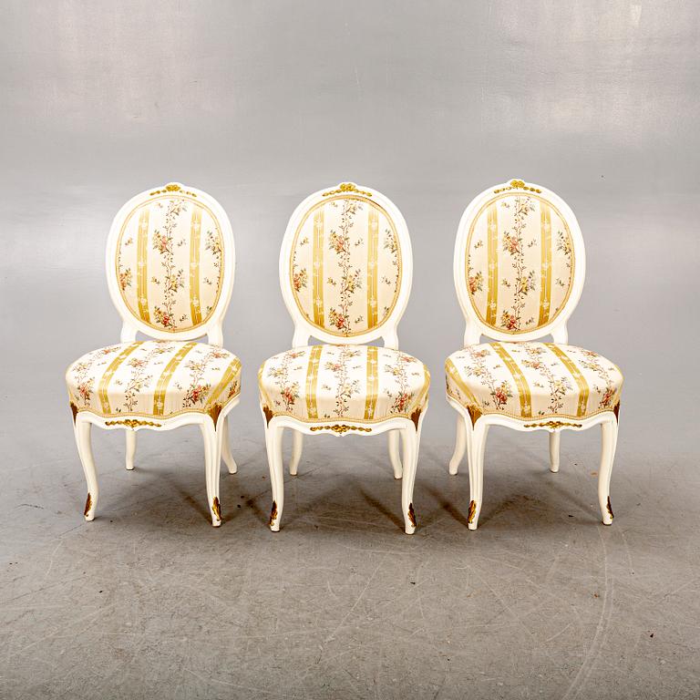 Stolar, sex stycken, rokoko 1700-talets mitt.