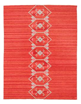 CARPET. Flat weave. 256,5 x 196,5 cm. Signed IB.