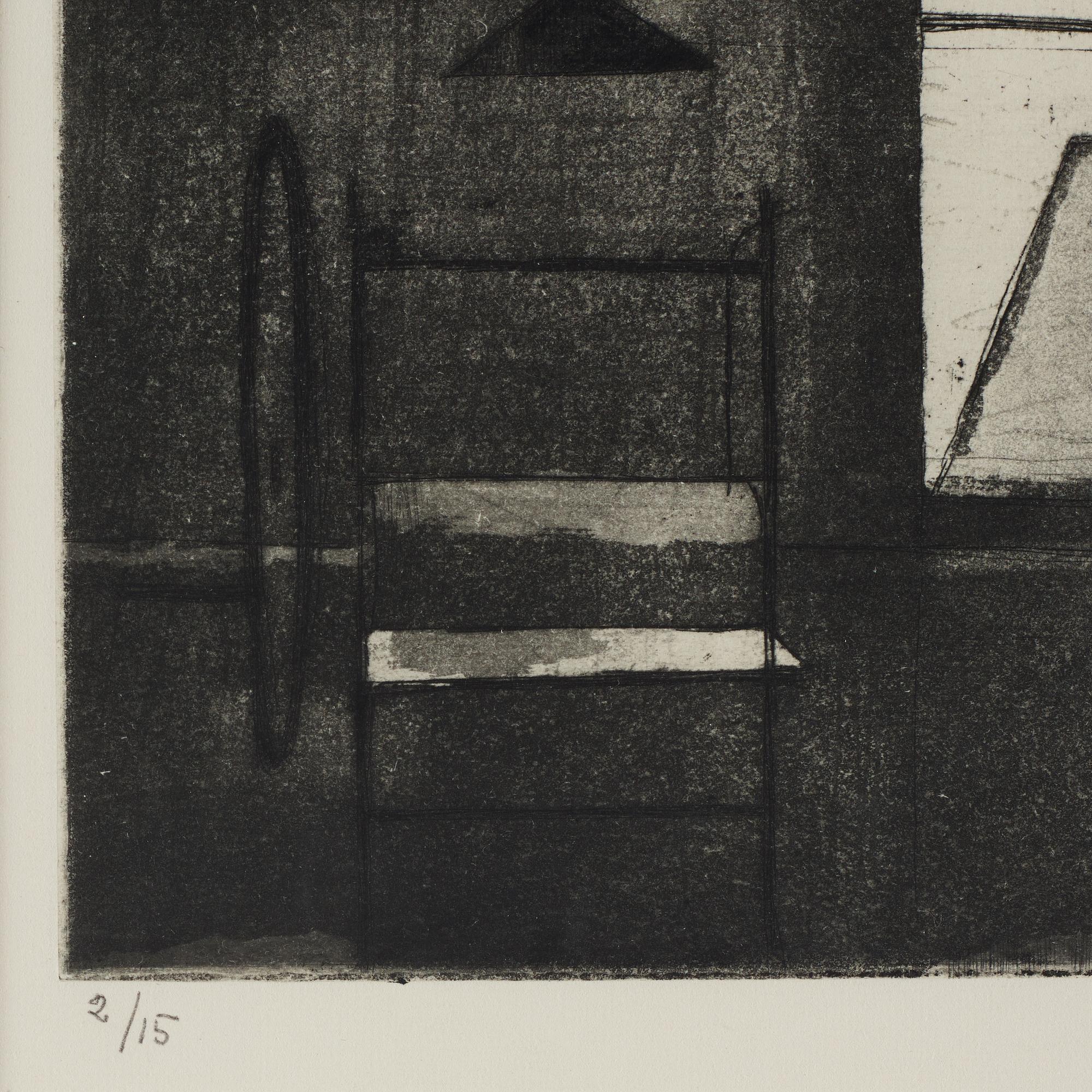 Philip von Schantz, etching. Signed and dated -53. Numbered 2/15.